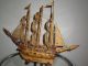 Holz Schiff Deko Schiff Segelschiff Kunsthandwerk Segeljacht Piraten Maritime Dekoration Bild 3