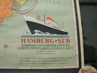 Plakat Hamburg - Südamerikanische Dampfschifffahrts - Gesellschaft Um 1950 Bild