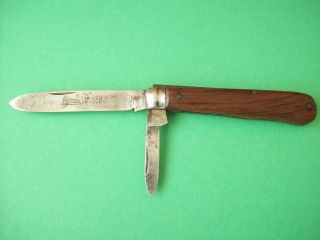 Loewenmesser Mit Zwei Klingen - Klappmesser Taschenmesser Altes Messer Werkzeug Bild