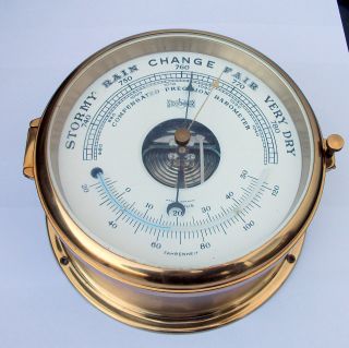 Compensated Precision Barometer Thermometer Von Stockburger Bild