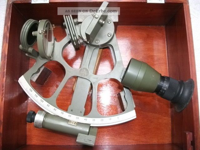 Freiberger Trommelsextant,  Farbe Grün,  Ddr,  Nva,  Volksmarine Technik & Instrumente Bild