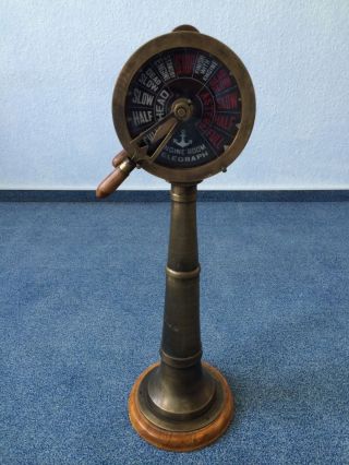 Antiker Maschinentelegraf,  Maschinentelegraph Messing Nautik Klingel Bild