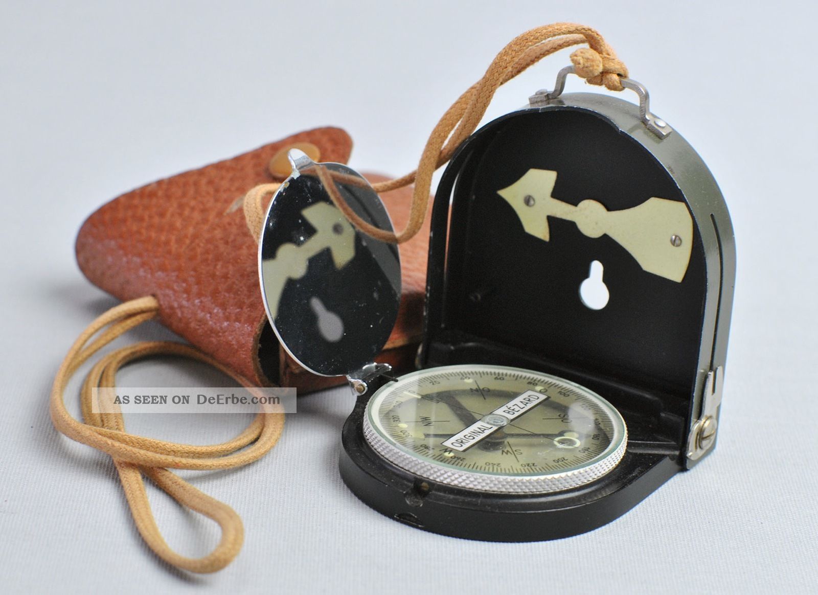 Bezard Kompass Direction Leder Case German Vintage Technik & Instrumente Bild