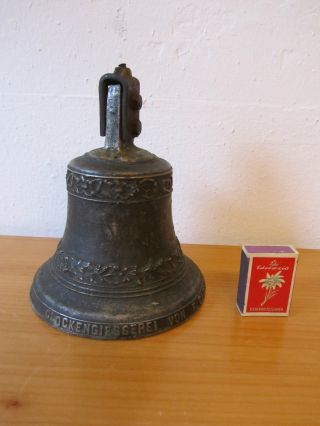 Antike Glocke Mit KlÖppel - Glockengiesserei Von F.  Causard Strassburg - Collmar Bild