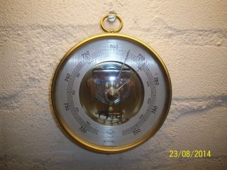 Messing Twin Diaphragm Doppeldose Benora Dekoration Deko Barometer Maritim Bild