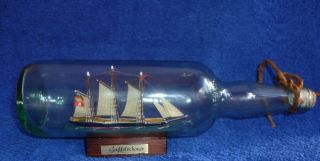 Flaschenschiff Buddelschiff Gaffelschoner Herstellung Ca 1990 Bild