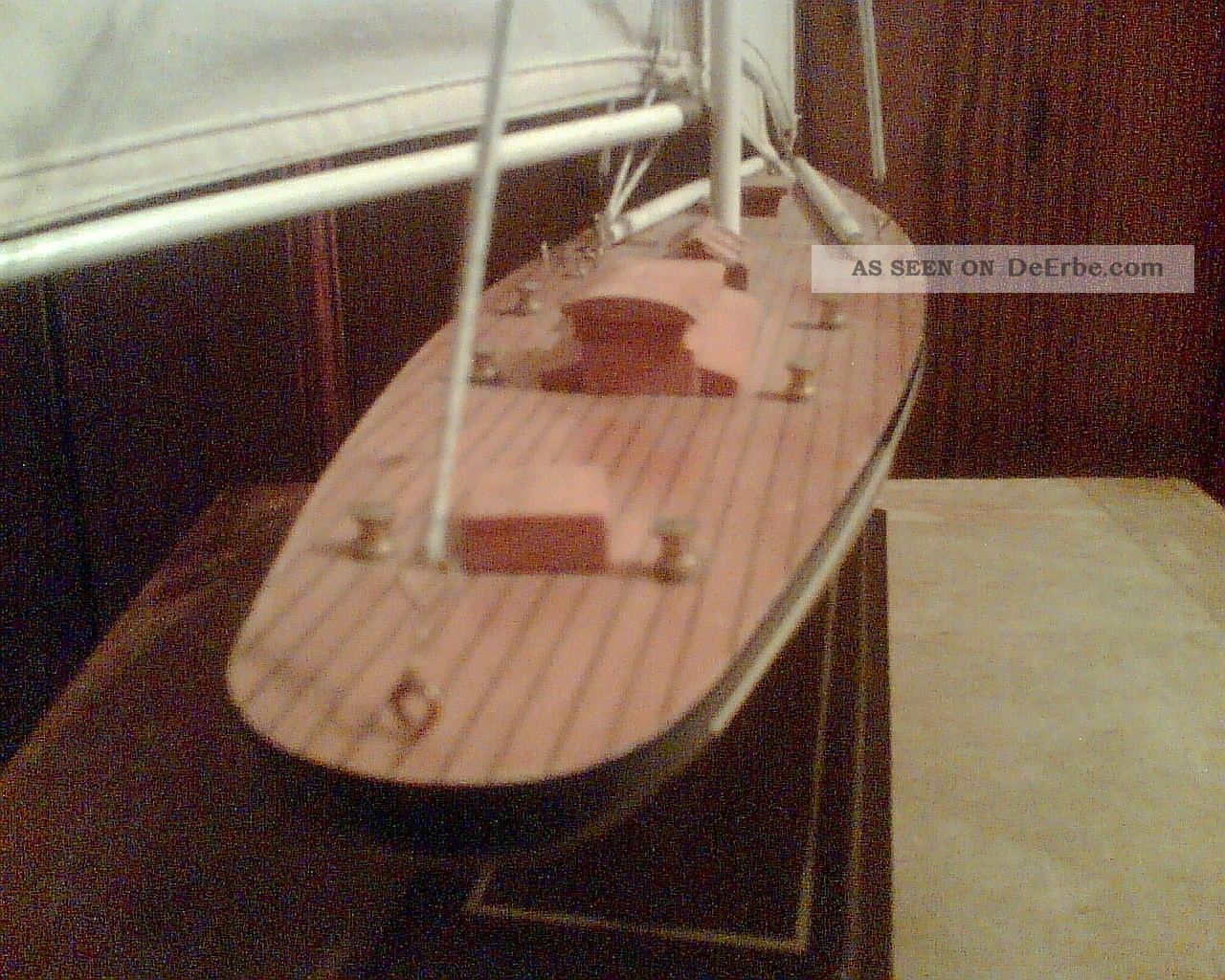 YLME Segelschiff Modell Aus Holz - Handgefertigtes Dekorschiff 48x45x10 Cm