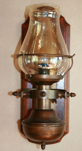 Schiffslampe Kajütenlampe Maritim Wandlampe Pendellampe Messing Brüniert Bild