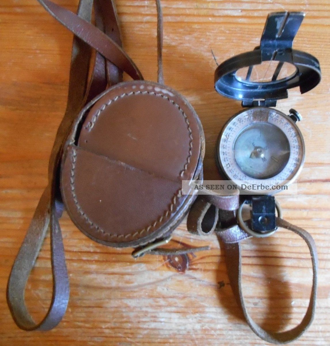 Henry Browne & Son Kompass No.  7333a Mit Flüssigkeit Barking London Mit Tasche Technik & Instrumente Bild
