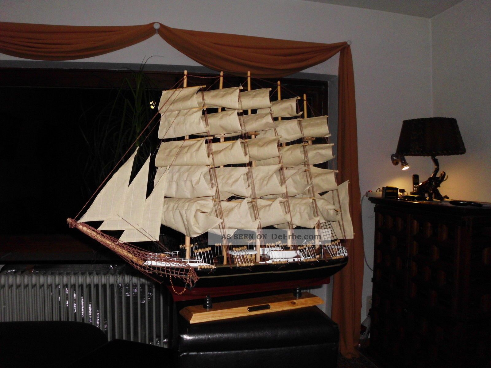 Großes Modellschiff Preussen Schiffsmodell Segler Großsegler 5 Master Handarbeit Maritime Dekoration Bild