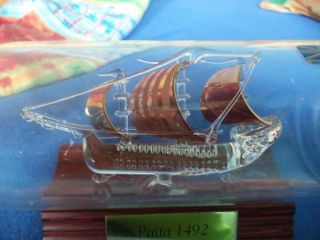 La Pinta (1492) Flaschenschiff (kristallglas Uk) Bild