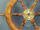 Schiffsrad Steuerrad Holz Messing Deko Ca.  60,  5 Cm Schiffssteuerrad Maritime Dekoration Bild 2