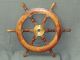 Schiffsrad Steuerrad Holz Messing Deko Ca.  60,  5 Cm Schiffssteuerrad Maritime Dekoration Bild 3