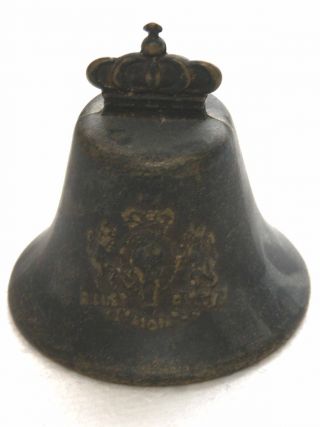 Glocke Schiffsglocke Bronze 19.  Jahrhundert Mit Wappen & Krone Bild