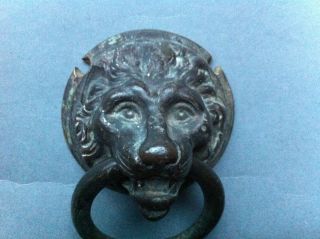Schöner Bronzegriff,  Löwenkopf Mit Ring Um 1700 Oder Früher Bild
