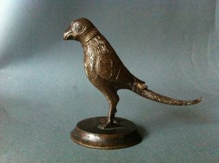 Schöner Und Seltener Bronzevogel Mit Resten Von Vergoldung Vor 1900 Bild