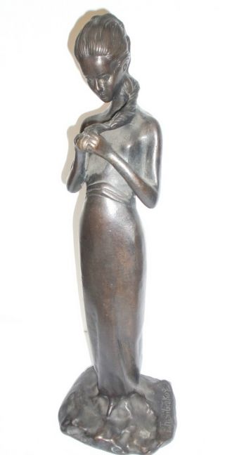 Mädchenfigur - Bronze Von P.  P.  Troubetzkoy Bild