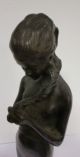 Mädchenfigur - Bronze Von P.  P.  Troubetzkoy 1900-1949 Bild 2