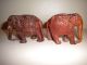 Holzfiguren - Schnitzerei - Elefanten Aus Holz 1950-1999 Bild 2
