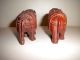 Holzfiguren - Schnitzerei - Elefanten Aus Holz 1950-1999 Bild 3