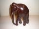 Holzfigur Schnitzerei Elefant Aus Dunklem Holz 1950-1999 Bild 1