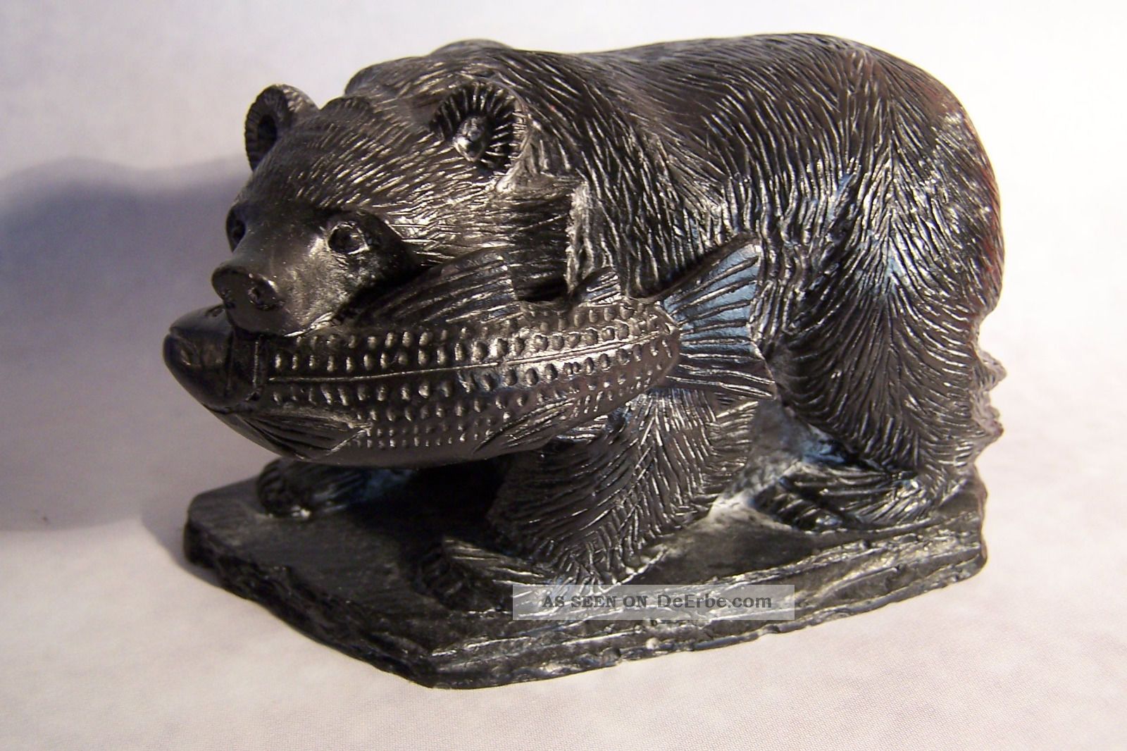 Bär Mit Lachs,  Grizzly,  Canada,  Unikat,  25 - 1,  Handarbeit 1950-1999 Bild
