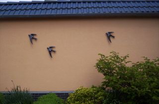 Fassade - Wand - Schwalbe - Vögel - Eisen - Metall - Wandbild - Wandschmuck - Mauersegler - Bild