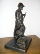 Skulptur/figur Hüttenarbeiter Bronzierter Metallguss 1900-1949 Bild 4