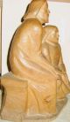Holzfigur,  Krippenfigur Maria Und Josef Aus Einem Block Geschnitzt 35 Cm Hoch Krippen & Krippenfiguren Bild 2
