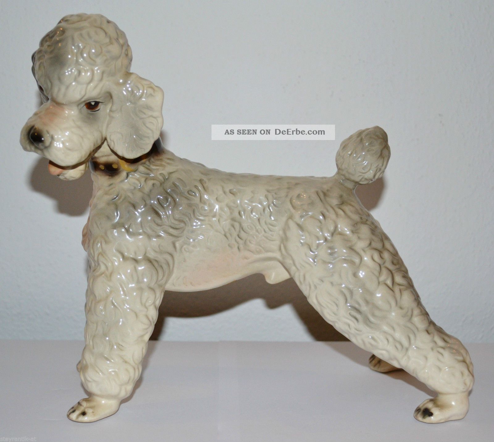 Orig.  Rudolf Sommerhuber Keramik Pudel Aus Den C1960 / Steyr Hund Figur Dog Nach Form & Funktion Bild