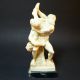 Alabaster Figur / Skulptur • Italien • Auf Mamor Sockel • Ringkämpfer / Ringer 1950-1999 Bild 2