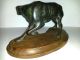 Bronze Figur Hund Holzsockel Ab 2000 Bild 2