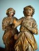 Wundervolles Paar Originaler Barockengel Holzskulpturen Um 1700 Vor 1900 Bild 2