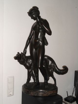 Außergewöhnliche Bronze Figur Von Adolf Müller - Crefeld 84cm Bild