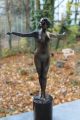 Art Deco,  Bronze Skulptur,  ästhetische,  Nackte Frau Ab 2000 Bild 3