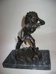 Häuptling - Tomahawk - Bronze - Carl Kauba - Wien Sign 1900-1949 Bild 1