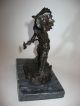 Häuptling - Tomahawk - Bronze - Carl Kauba - Wien Sign 1900-1949 Bild 2
