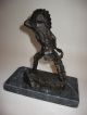 Häuptling - Tomahawk - Bronze - Carl Kauba - Wien Sign 1900-1949 Bild 3