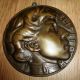 Bronze Relief Königin Elisabeth V.  Belgien 1950-1999 Bild 1