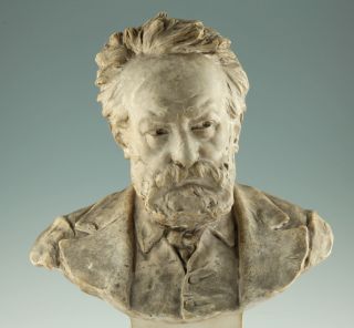Louis Ernest Barrias Stuck Büste Des Victor Hugo Um 1880 Bust Sculpture Statue Bild