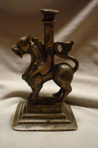 Messing Skulptur / Figur Fabelwesen Pferd? Drache? Bild