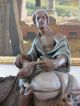 Große Krippenfigur Skulptur Mohr Auf Esel Terrakotta Napoli Kirchenfigur - Raar Krippen & Krippenfiguren Bild 1