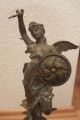 Aus Nachlaß - Metallfigur Frau Mit Flügel Bronze? Auf Marmorsäule - 1950-1999 Bild 9