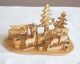 Rehgruppe Mit Kerzenhalter,  Handgeschnitzt 19 Cm X 12 Cm - 1950-1999 Bild 1