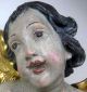 Antiker Barockengel Auf Wolke Putto Geflügelt Geschnitzt Polychrom Gefasst 1750 Skulpturen & Kruzifixe Bild 4