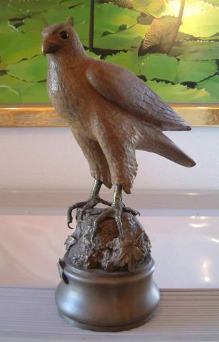 Bronze Groß Falke Falcon Wunderbares Unikat Akad.  Bildhauer Absolute Rarität Bild
