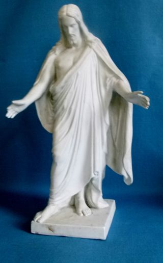 Christus - Porzellanfigur Um 1880,  -,  Christusfigur Filigran Gefertigt,  48 Cm Bild