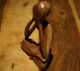 No Body Holz Skulptur Kunst Feng Shui Denker Figur Ohne Bauch Ab 2000 Bild 3