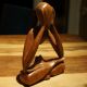 No Body Holz Skulptur Kunst Feng Shui Denker Figur Ohne Bauch Ab 2000 Bild 5
