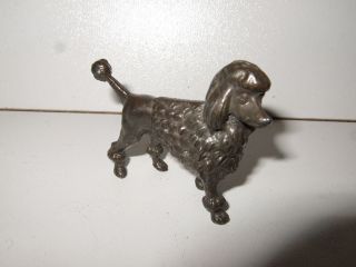 Jugendstil Tier Figur Pudel Königspudell Dog Spritzguss Bronze Zinn Bild